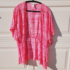 Victoria's Secret hearts tie string cardigan kimono